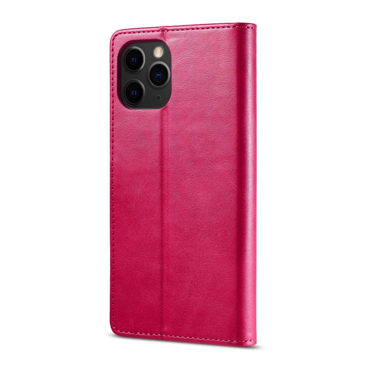 For iPhone 13 Pro Max LC.IMEEKE Calf Texture Horizontal Flip Leather Case with Holder & Card Slots & Wallet (Red)