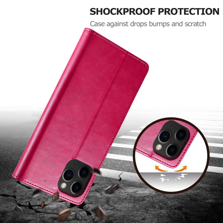 For iPhone 13 Pro Max LC.IMEEKE Calf Texture Horizontal Flip Leather Case with Holder & Card Slots & Wallet (Red)