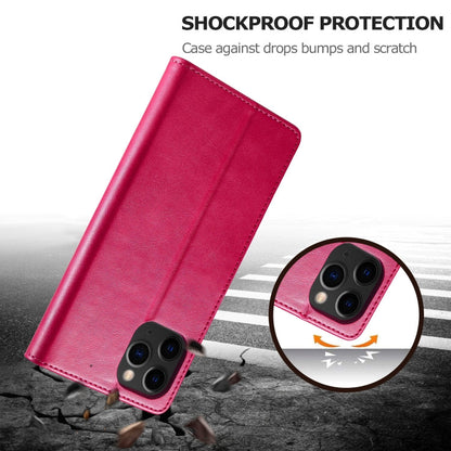 For iPhone 13 Pro Max LC.IMEEKE Calf Texture Horizontal Flip Leather Case with Holder & Card Slots & Wallet (Red)