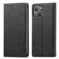 For iPhone 13 mini LC.IMEEKE Strong Magnetic PU + Matte TPU Horizontal Flip Leather Case with Holder & Card Slots & Wallet (Black)
