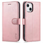 For iPhone 13 AZNS Skin Feel Calf Texture Horizontal Flip Leather Case with Card Slots & Holder & Wallet(Rose Gold)
