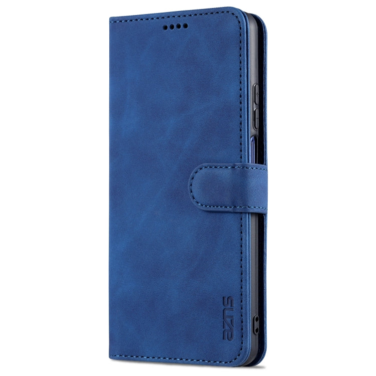 For Xiaomi Redmi Note 9 Pro 5G AZNS Skin Feel Calf Texture Horizontal Flip Leather Case with Card Slots & Holder & Wallet(Blue)