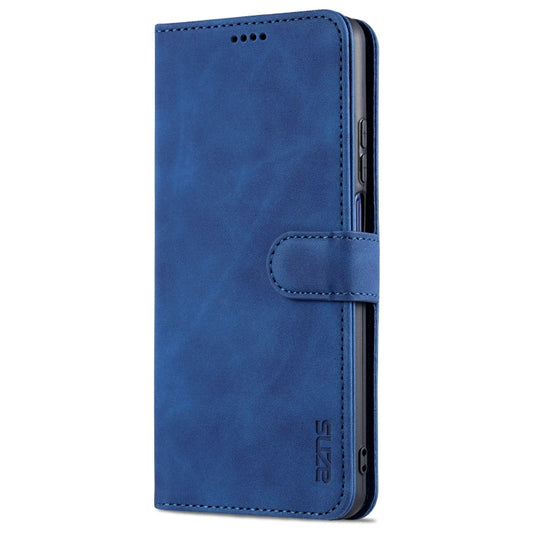 For Xiaomi Redmi Note 9 Pro 5G AZNS Skin Feel Calf Texture Horizontal Flip Leather Case with Card Slots & Holder & Wallet(Blue)