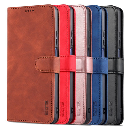 For Xiaomi Redmi Note 9 Pro 5G AZNS Skin Feel Calf Texture Horizontal Flip Leather Case with Card Slots & Holder & Wallet(Blue)