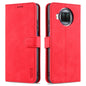Pour Xiaomi Mi 10T Lite 5G AZNS Étui en cuir à rabat horizontal aspect cuir de veau avec fentes pour cartes, support et portefeuille (rouge)