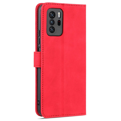 For Xiaomi Poco X3 GT AZNS Skin Feel Calf Texture Horizontal Flip Leather Case with Card Slots & Holder & Wallet(Red)