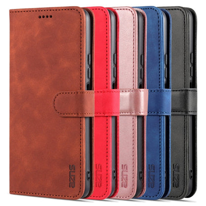 For Xiaomi Poco X3 GT AZNS Skin Feel Calf Texture Horizontal Flip Leather Case with Card Slots & Holder & Wallet(Red)