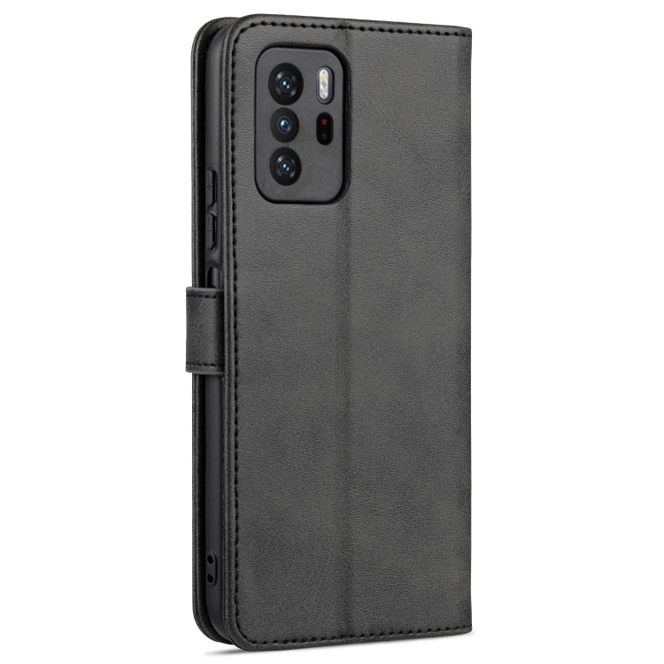 For Xiaomi Poco X3 GT AZNS Skin Feel Calf Texture Horizontal Flip Leather Case with Card Slots & Holder & Wallet(Black)