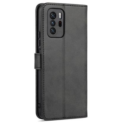 For Xiaomi Poco X3 GT AZNS Skin Feel Calf Texture Horizontal Flip Leather Case with Card Slots & Holder & Wallet(Black)
