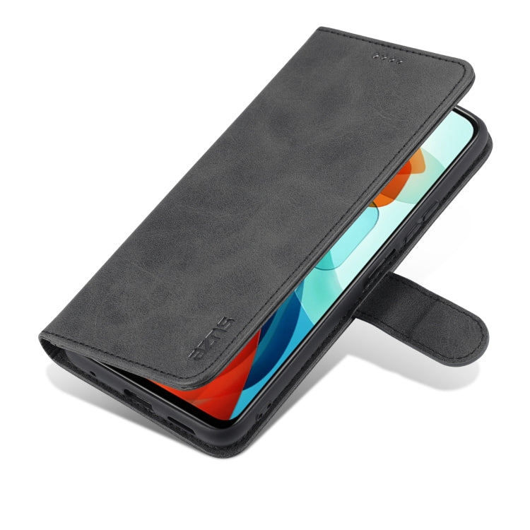 For Xiaomi Poco X3 GT AZNS Skin Feel Calf Texture Horizontal Flip Leather Case with Card Slots & Holder & Wallet(Black)