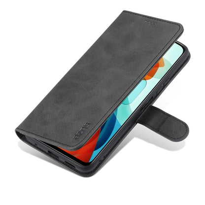 For Xiaomi Poco X3 GT AZNS Skin Feel Calf Texture Horizontal Flip Leather Case with Card Slots & Holder & Wallet(Black)