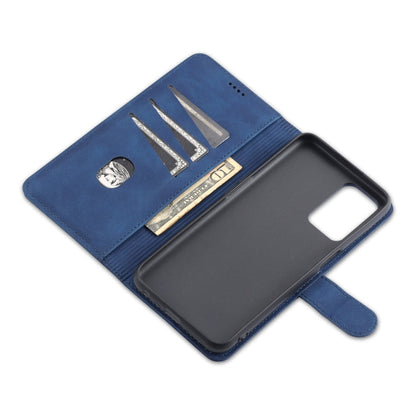 For OPPO A16 AZNS Skin Feel Calf Texture Horizontal Flip Leather Case with Card Slots & Holder & Wallet(Blue)