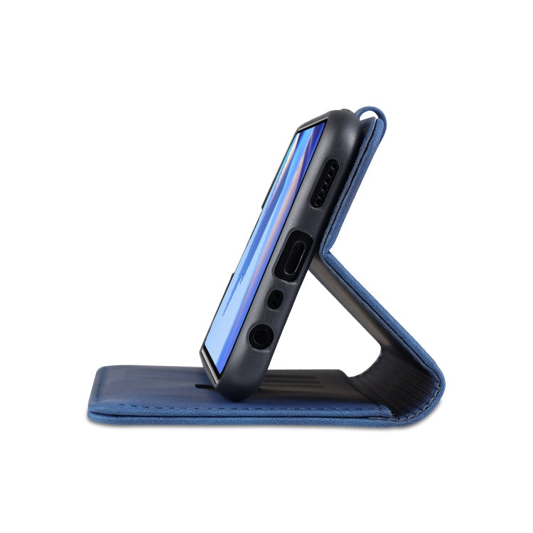 For OPPO A16 AZNS Skin Feel Calf Texture Horizontal Flip Leather Case with Card Slots & Holder & Wallet(Blue)