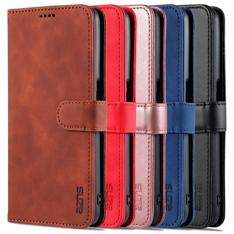For OPPO A16 AZNS Skin Feel Calf Texture Horizontal Flip Leather Case with Card Slots & Holder & Wallet(Blue)