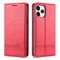 For iPhone 13 AZNS Magnetic Calf Texture Horizontal Flip Leather Case with Card Slots & Holder & Wallet(Light Brown)