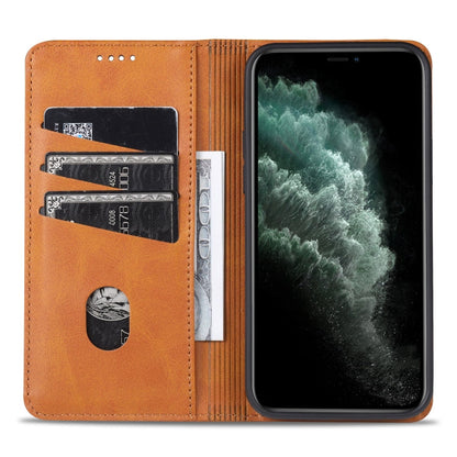 For iPhone 13 Pro Max AZNS Magnetic Calf Texture Horizontal Flip Leather Case with Card Slots & Holder & Wallet (Dark Green)