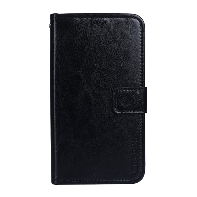 idewei Crazy Horse Texture Horizontal Flip Leather Case with Holder & Card Slots & Wallet For vivo Y53S 5G(Black)