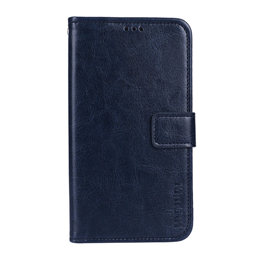 idewei Crazy Horse Texture Horizontal Flip Leather Case with Holder & Card Slots & Wallet For vivo Y53S 5G(Blue)