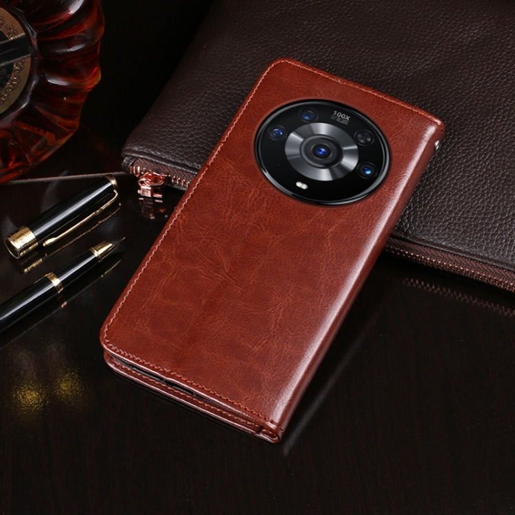 idewei Crazy Horse Texture Horizontal Flip Leather Case with Holder & Card Slots & Wallet For Honor Magic3 Pro(Yellow)