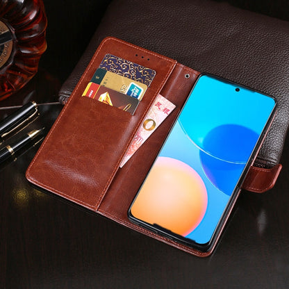 idewei Crazy Horse Texture Horizontal Flip Leather Case with Holder & Card Slots & Wallet For Honor Play 5T Pro(Yellow)