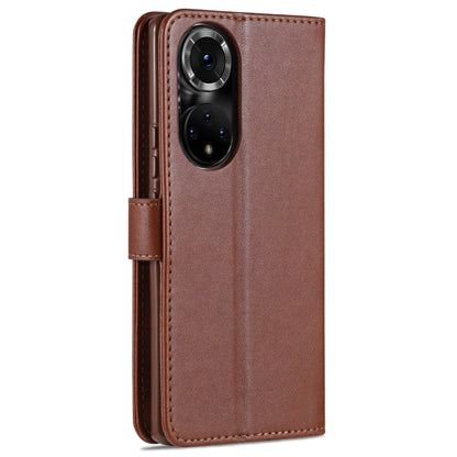 AZNS Sheepskin Texture Horizontal Flip Leather Case with Holder & Card Slots & Wallet For Honor 50(Brown)