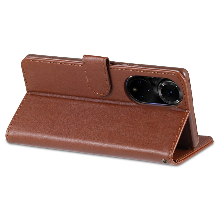 AZNS Sheepskin Texture Horizontal Flip Leather Case with Holder & Card Slots & Wallet For Honor 50(Brown)