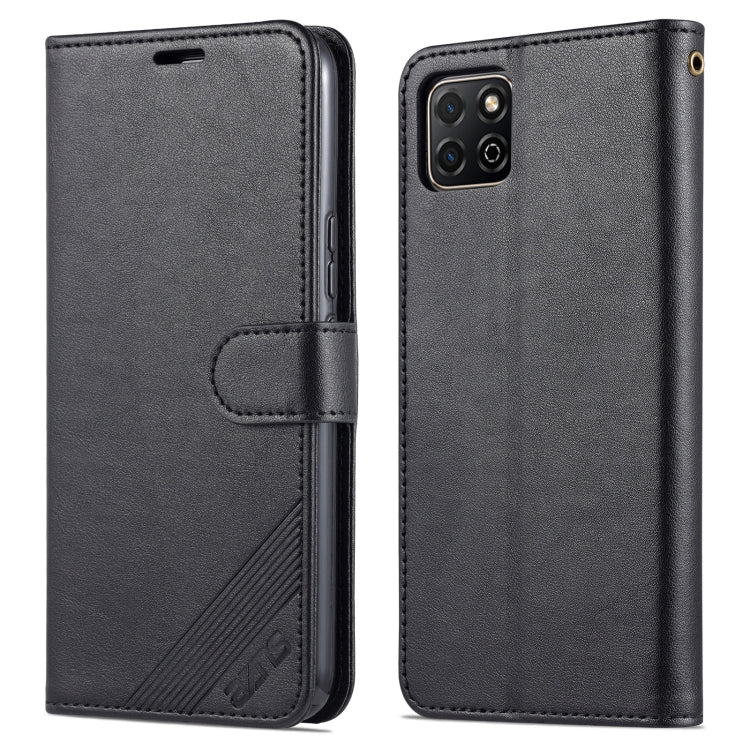 AZNS Sheepskin Texture Horizontal Flip Leather Case with Holder & Card Slots & Wallet For Honor Play 20(Black)