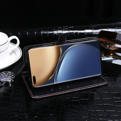 For Honor Magic3 Pro idewei Crocodile Texture Horizontal Flip Leather Case with Holder & Card Slots & Wallet(Dark Blue)