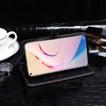 For Oukitel C21 Pro idewei Crocodile Texture Horizontal Flip Leather Case with Holder & Card Slots & Wallet(Dark Blue)