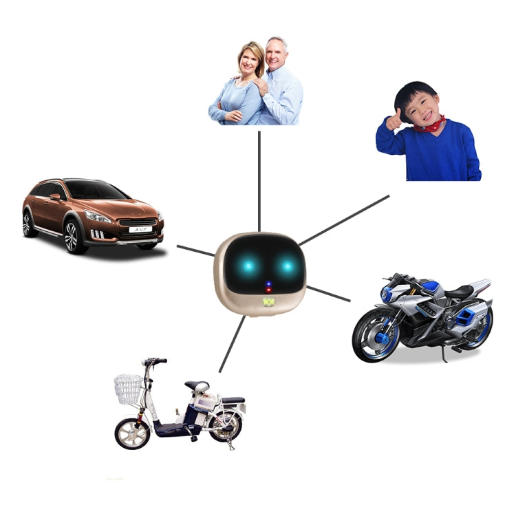 ReachFar RF-V47 IP67 Multi-function Mini GPS Pet Tracker with LED Light & Silicone Case(Black)