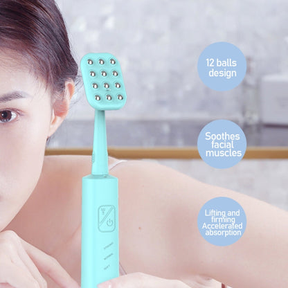 LSHOW YJK108 Multi-function Facial Cleansingand Teeth Cleaning Instrument with LED Auxiliary Light(Blue)