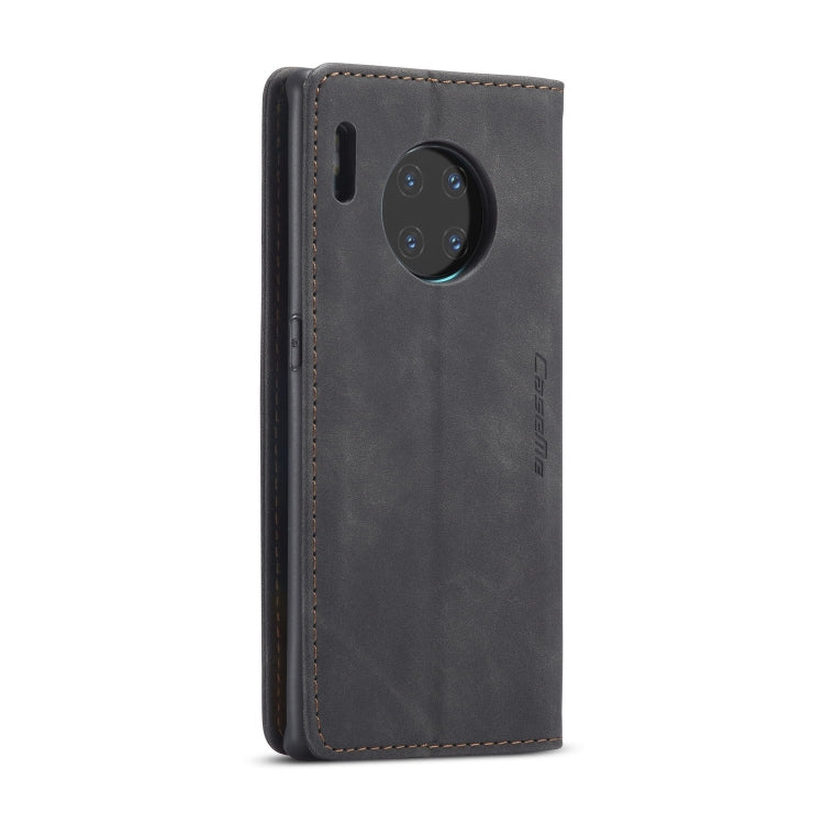 Pour Huawei Mate 30 Pro 4G / 5G Étui en Cuir à Rabat Horizontal Multifonctionnel CaseMe-013 avec Fente pour Cartes, Support et Portefeuille (Noir)