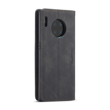 Pour Huawei Mate 30 Pro 4G / 5G Étui en Cuir à Rabat Horizontal Multifonctionnel CaseMe-013 avec Fente pour Cartes, Support et Portefeuille (Noir)
