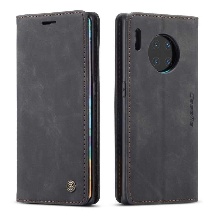 Pour Huawei Mate 30 Pro 4G / 5G Étui en Cuir à Rabat Horizontal Multifonctionnel CaseMe-013 avec Fente pour Cartes, Support et Portefeuille (Noir)