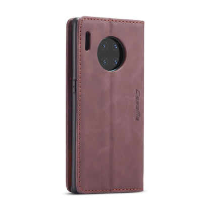 For Huawei Mate 30 Pro 4G / 5G CaseMe-013 Multifunctional Horizontal Flip Leather Case with Card Slot & Holder & Wallet(Wine Red)