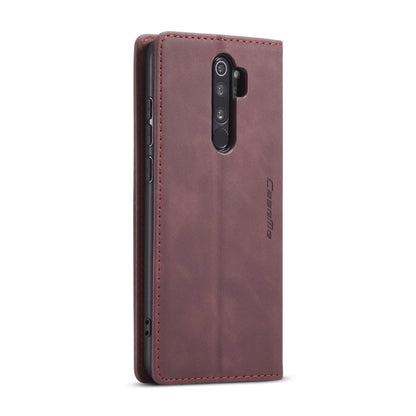 For Xiaomi Redmi Note 8 Pro CaseMe-013 Multifunctional Horizontal Flip Leather Case with Card Slot & Holder & Wallet(Wine Red)