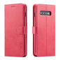 For Galaxy S10 LC.IMEEKE Calf Texture Horizontal Flip Leather Case, with Holder & Card Slots & Wallet(Rose Red)