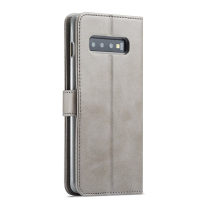 For Galaxy S10 Plus LC.IMEEKE Calf Texture Horizontal Flip Leather Case, with Holder & Card Slots & Wallet(Grey)