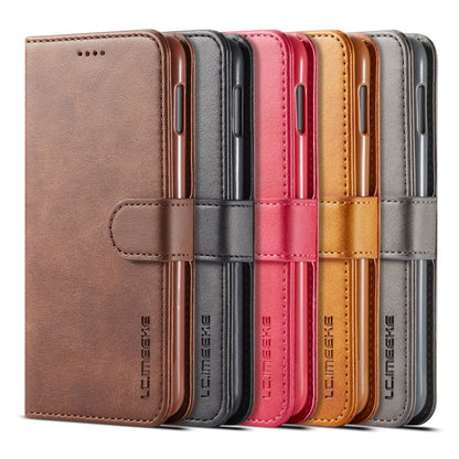 For Galaxy S10e LC.IMEEKE Calf Texture Horizontal Flip Leather Case, with Holder & Card Slots & Wallet(Brown)