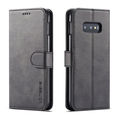 For Galaxy S10e LC.IMEEKE Calf Texture Horizontal Flip Leather Case, with Holder & Card Slots & Wallet(Brown)