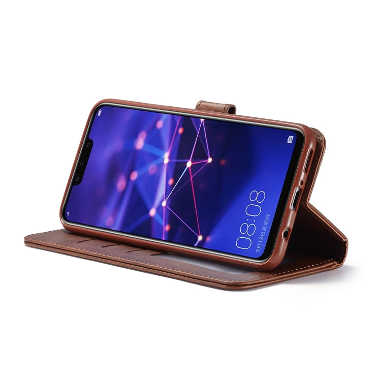For Huawei Mate 20 Lite / Maimang 7 LC.IMEEKE Calf Texture Horizontal Flip Leather Case, with Holder & Card Slots & Wallet(Black)