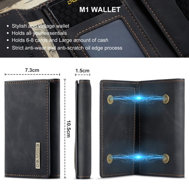 DG.MING M1 Series 3-Fold Multi Card Wallet(Black)