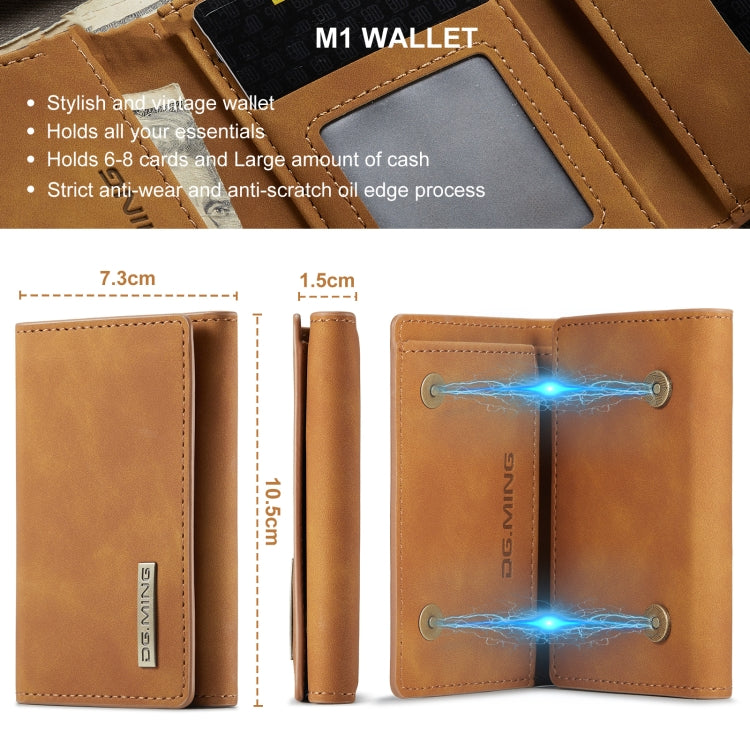 DG.MING M1 Series 3-Fold Multi Card Wallet(Brown)