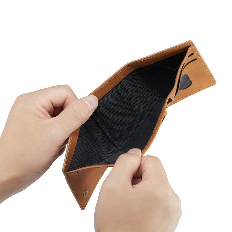 DG.MING M1 Series 3-Fold Multi Card Wallet(Brown)