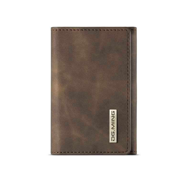 DG.MING M1 Series 3-Fold Multi Card Wallet(Coffee)