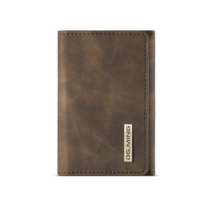 DG.MING M1 Series 3-Fold Multi Card Wallet(Coffee)