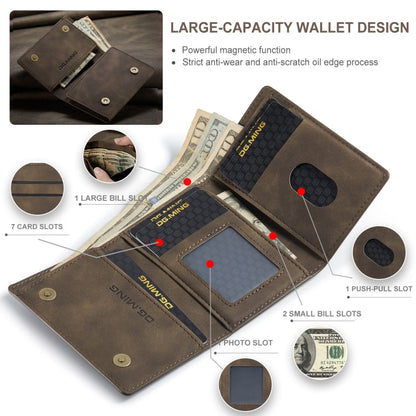 DG.MING M1 Series 3-Fold Multi Card Wallet(Coffee)