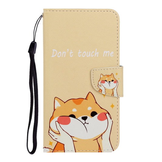 For iPhone SE 2022 / SE 2020 / 8 / 7 3D Colored Drawing Horizontal Flip PU Leather Case with Holder & Card Slots & Wallet(Shiba Inu)