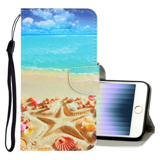 For iPhone SE 2022 / SE 2020 / 8 / 7 3D Colored Drawing Horizontal Flip PU Leather Case with Holder & Card Slots & Wallet(Pentagram)
