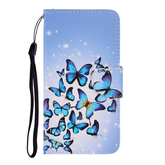 For iPhone SE 2022 / SE 2020 / 8 / 7 3D Colored Drawing Horizontal Flip PU Leather Case with Holder & Card Slots & Wallet(Multiple Butterflies)